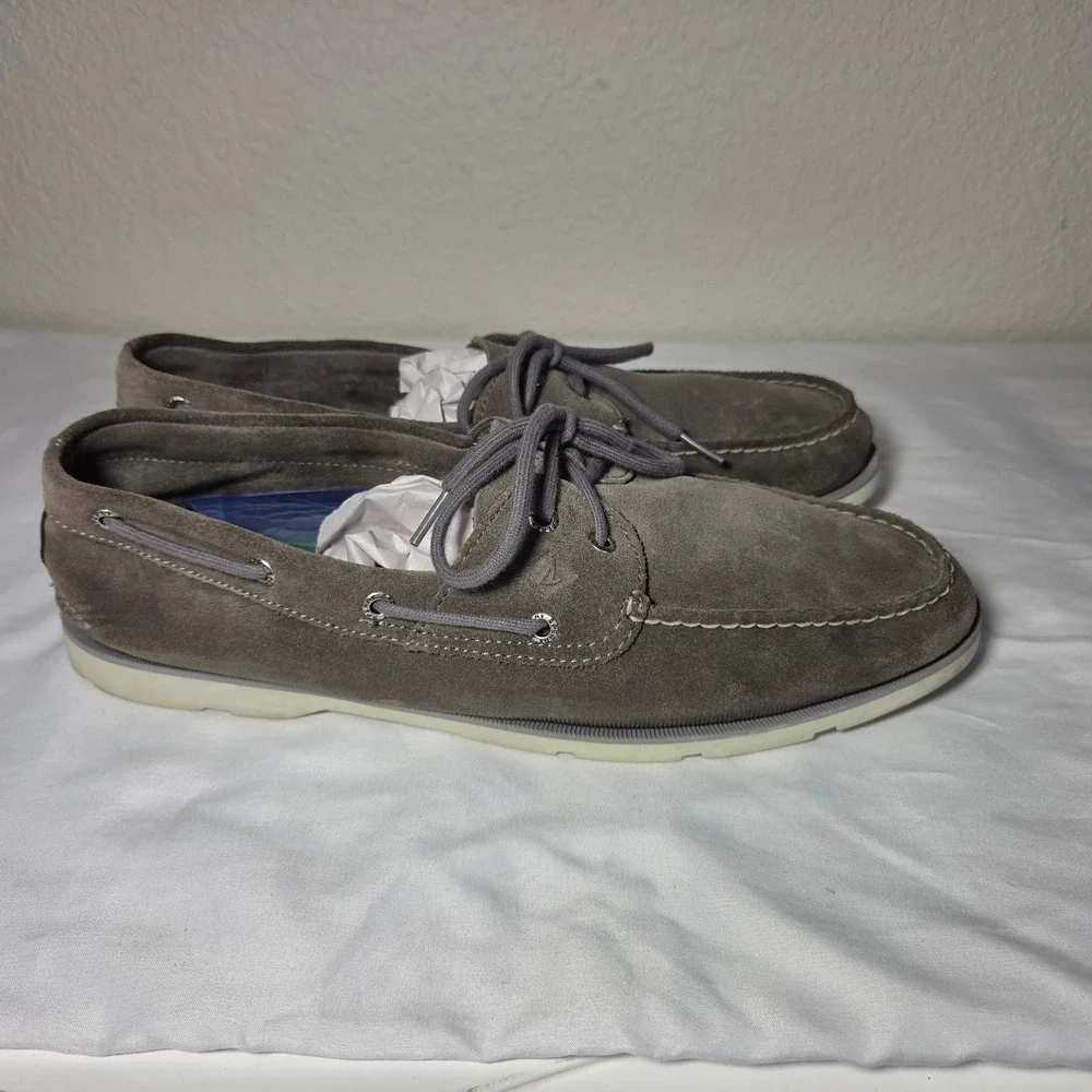 Sperry Top-Sider Mens 13M Grey Suede Boat Shoes Loafers 0199208